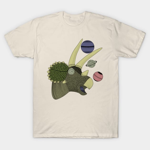 Playful Dinosaur T-Shirt by artsandherbs